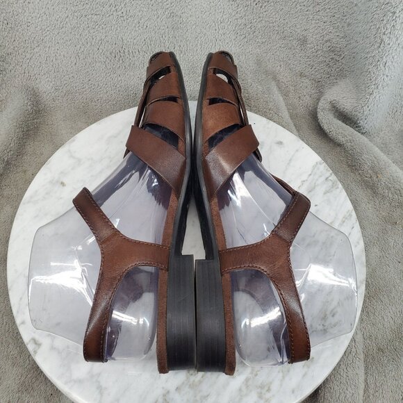 Mootsies Tootsies Shoes Womens Size 8 Brown Leather Fisherman Sandals - Picture 6 of 10